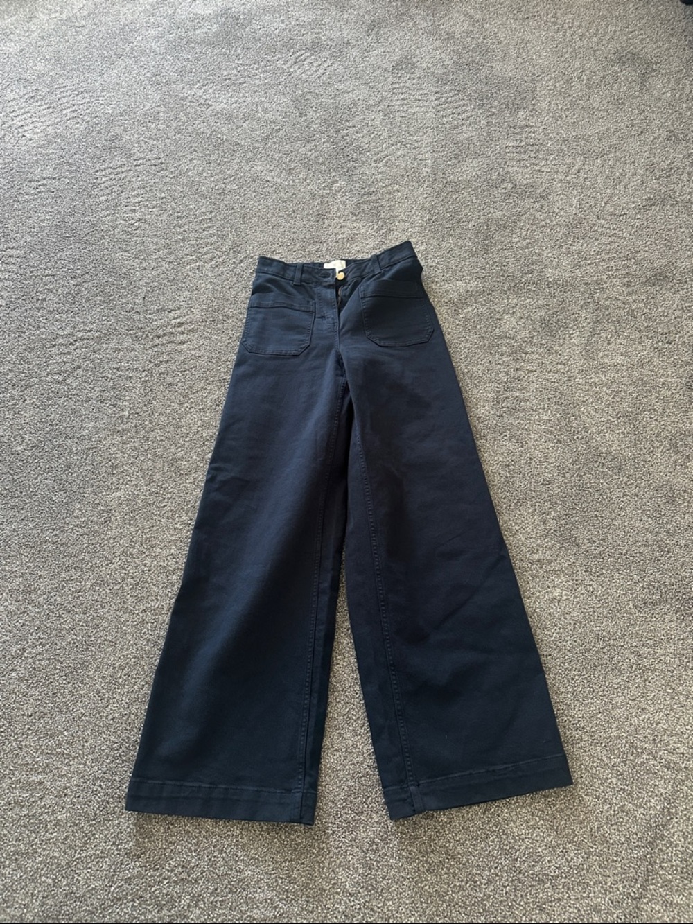 Caslon Navy Wide-Leg Pants